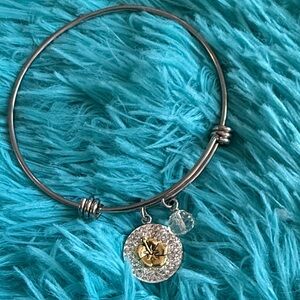 Disney Stitch Silver Bangle Bracelet